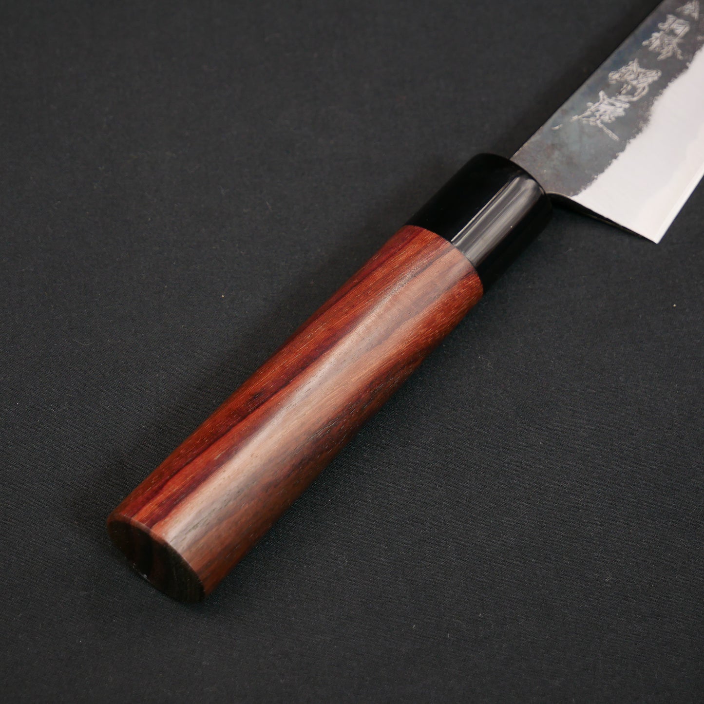 "Tanegashima" Blue#2 Carbon Steel Kurouchi Honesuki Rosewood Handle (Double Bevel)