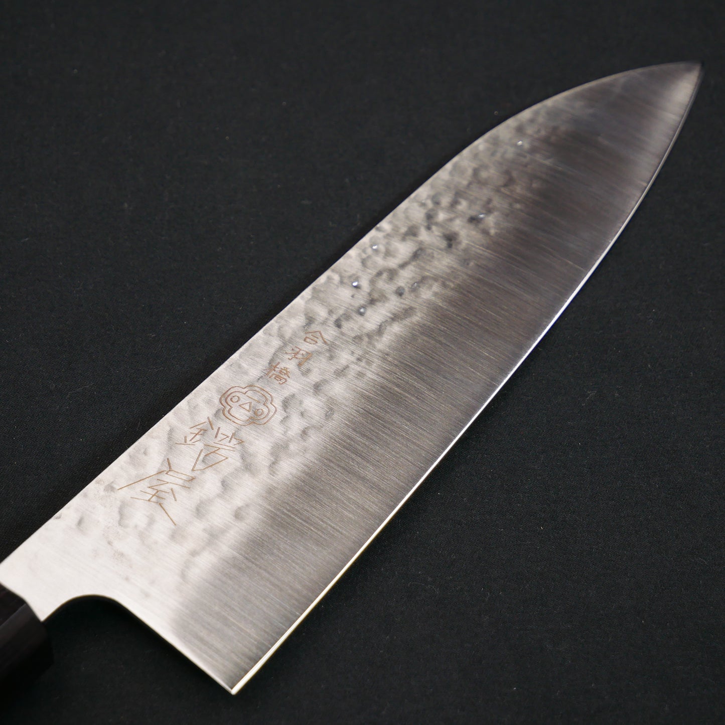 Molybdenum Vanadium Stainless Steel Tsuchime Santoku Walnut Octagonal Handle