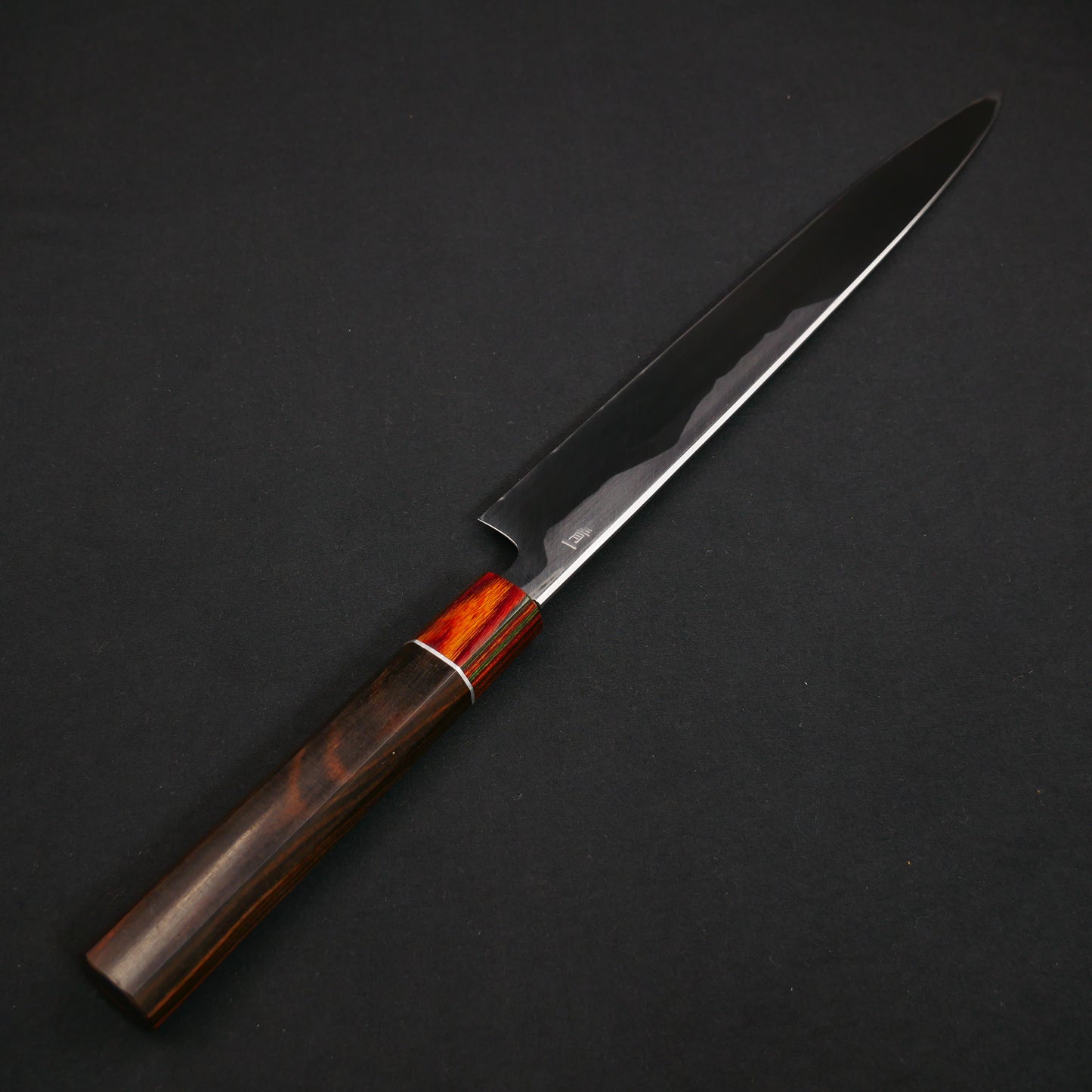 Blue#1 Carbon Steel Mirror-Finish Yanagiba Ebony Octagonal Handle