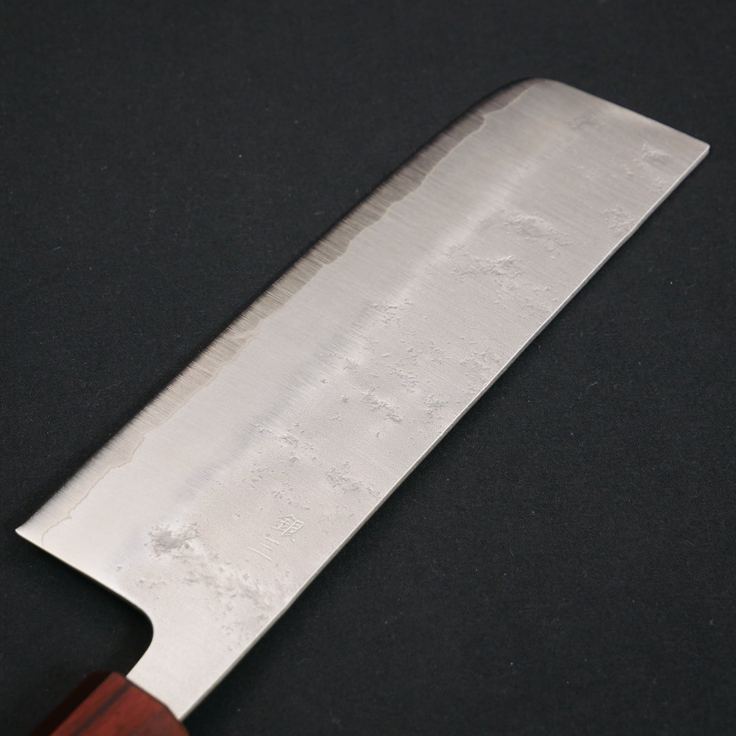 Silver#3 Stainless Steel Nashiji Nakiri Elm Octagonal Handle