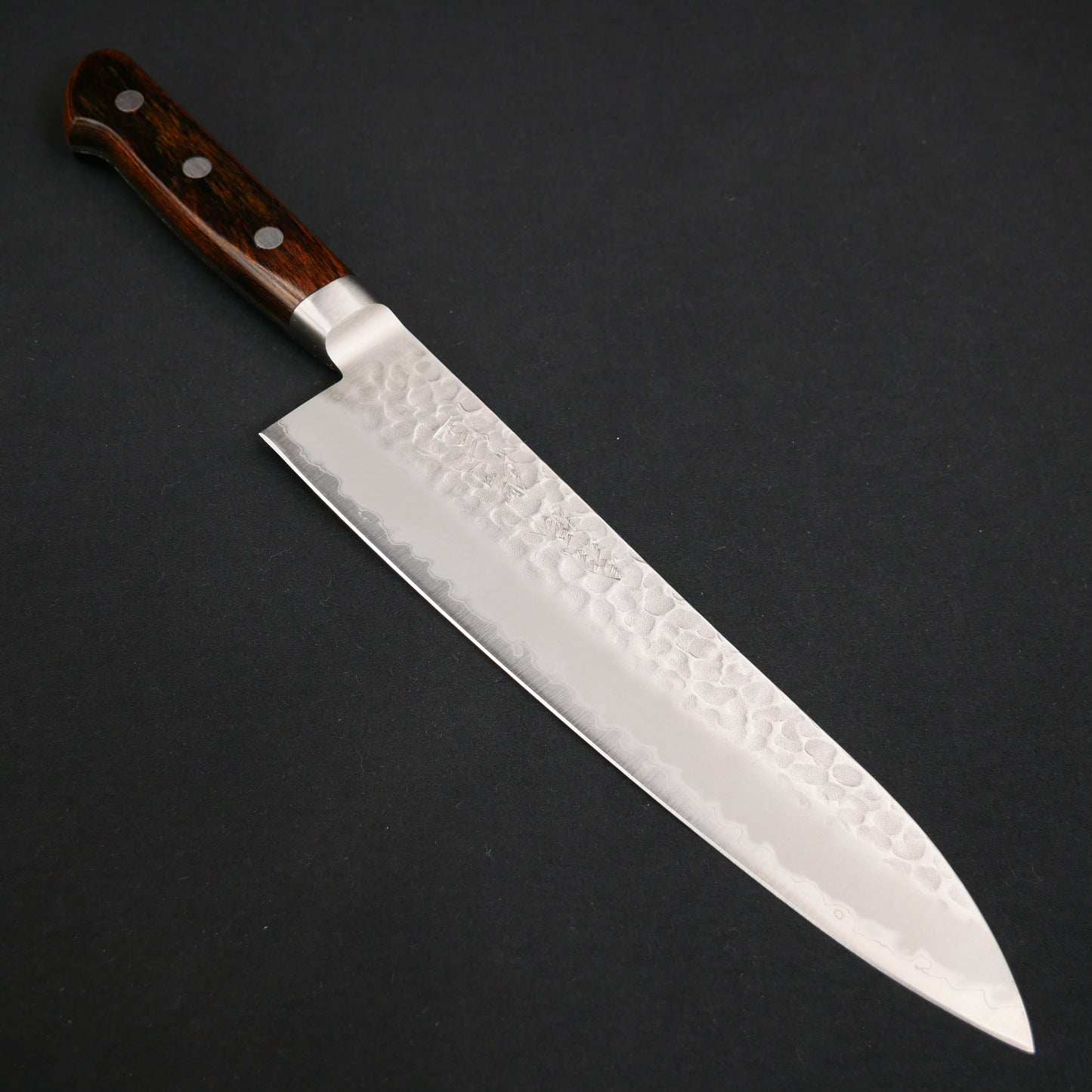 BlueSuper Carbon Steel Tsuchime StainlessClad Gyuto