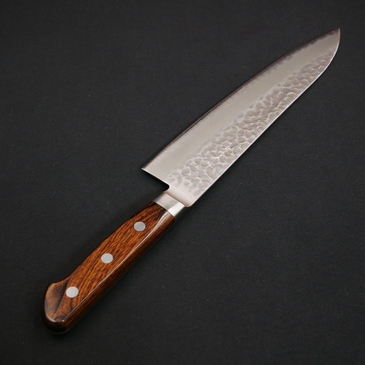 BlueSuper Carbon Steel Tsuchime StainlessClad Gyuto