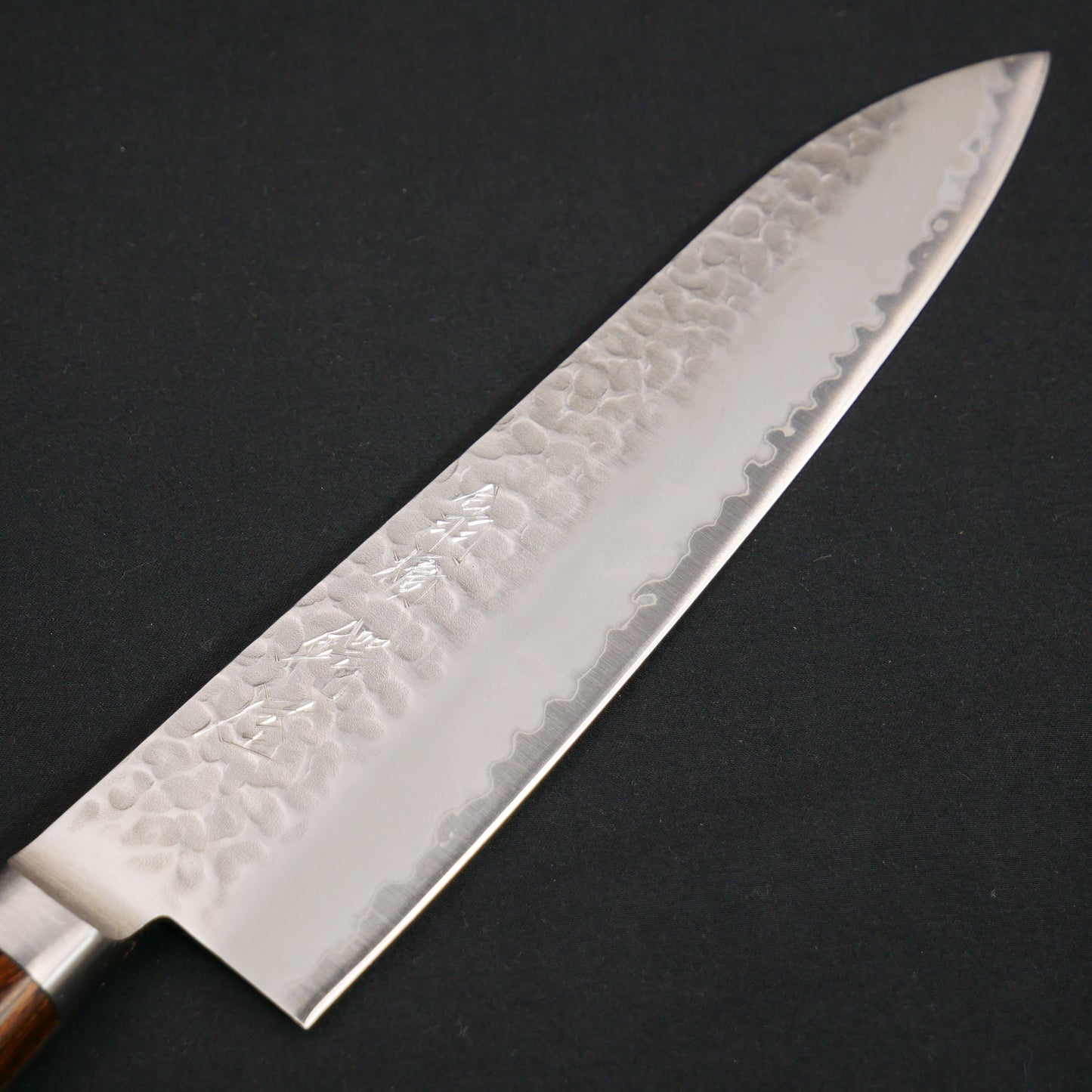 BlueSuper Carbon Steel Tsuchime StainlessClad Gyuto