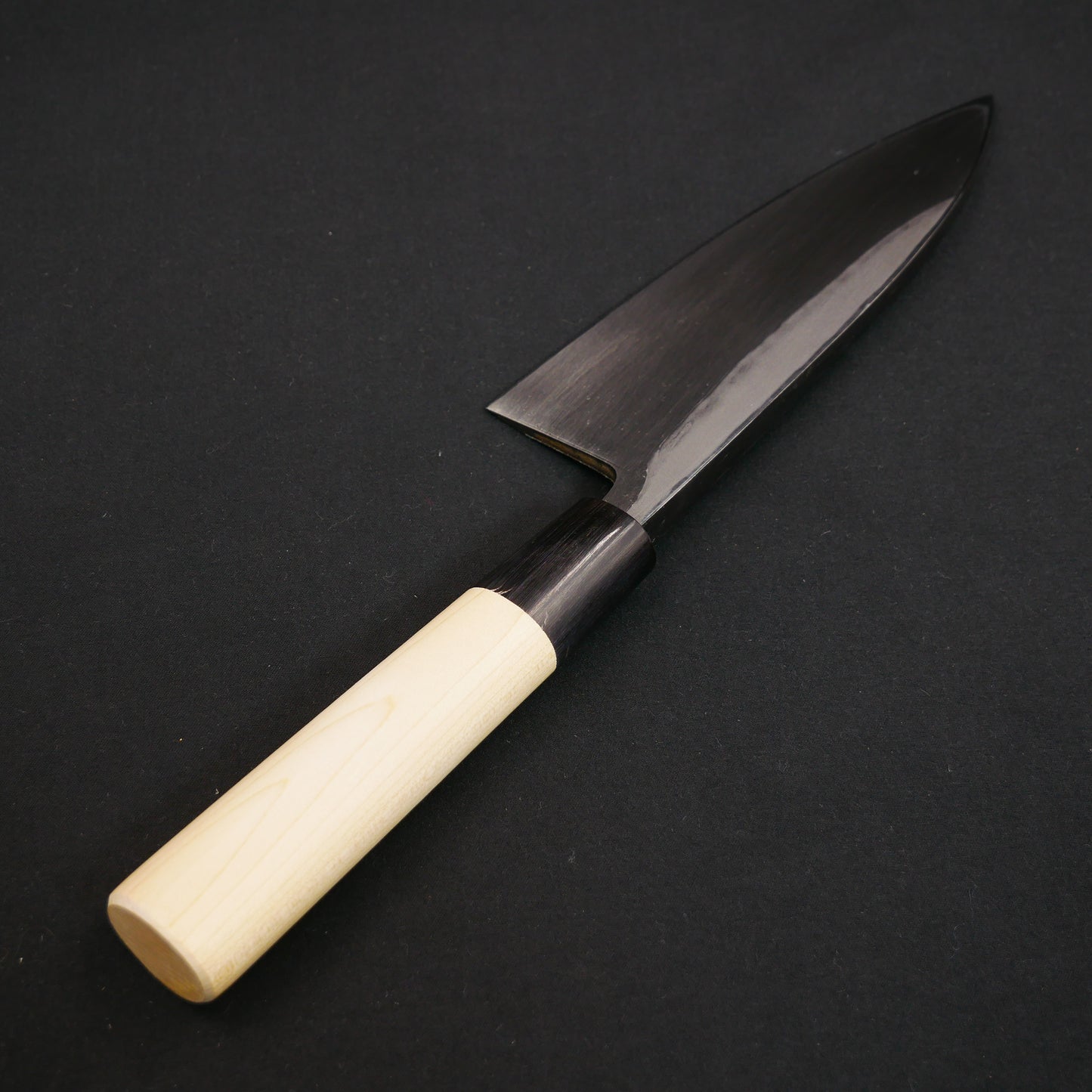 White#2 Carbon Steel Kurouchi Deba Magnolia Handle