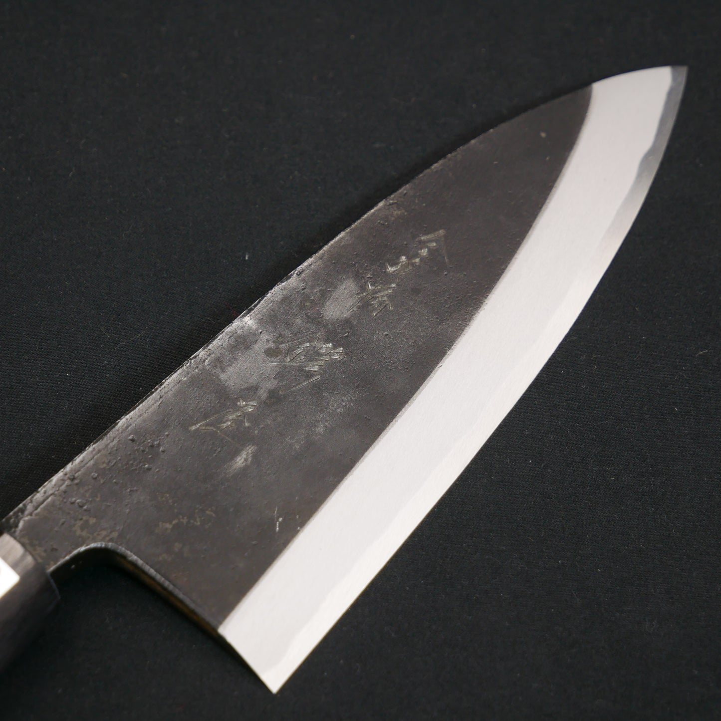 White#2 Carbon Steel Kurouchi Deba Magnolia Handle