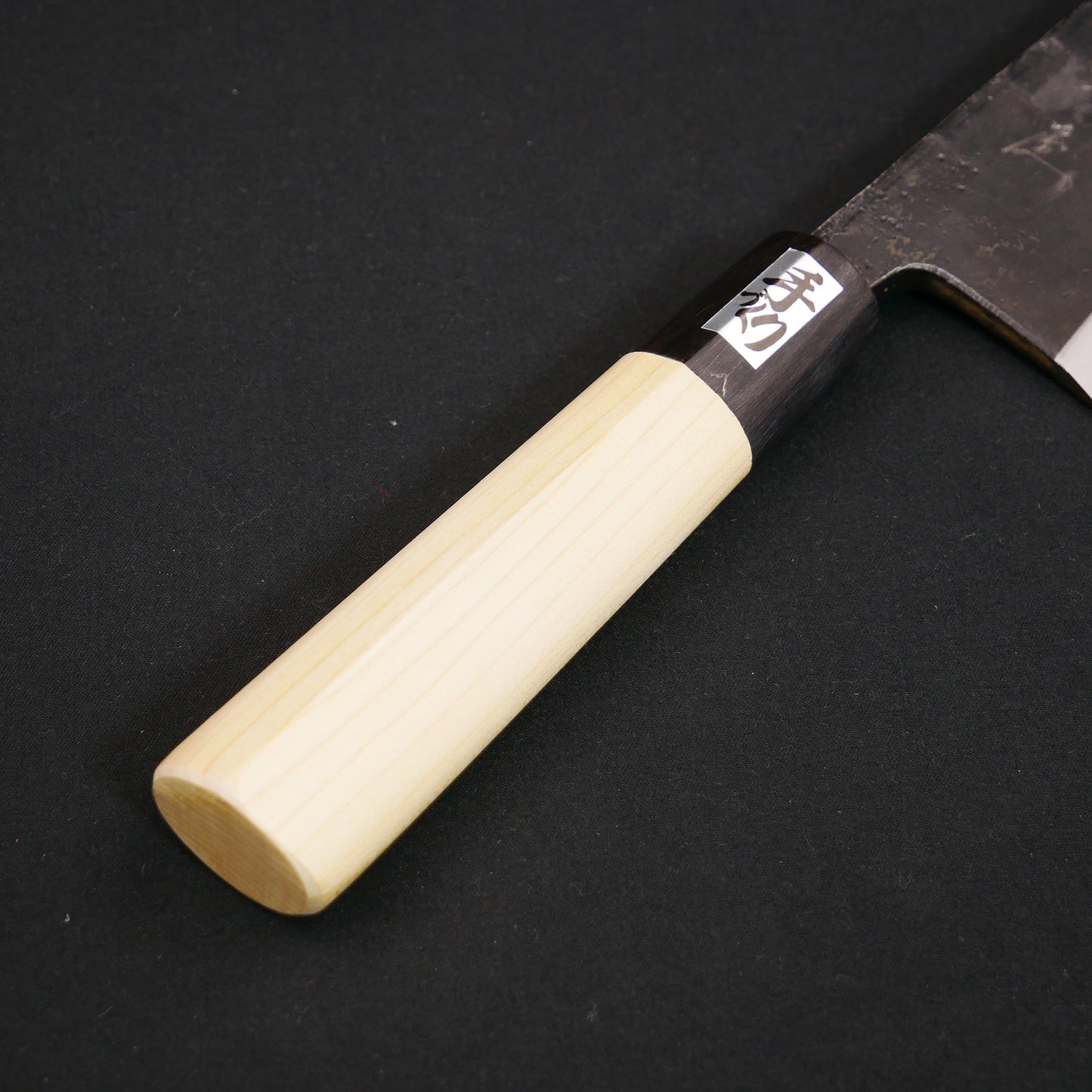 White#2 Carbon Steel Kurouchi Deba Magnolia Handle