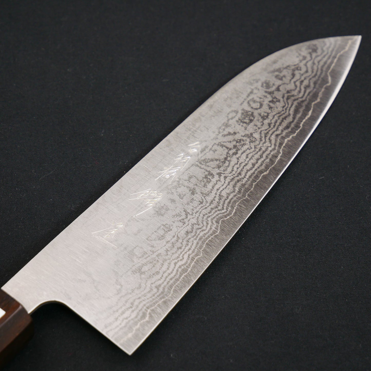 VG10 Damascus Santoku Walnut Octagonal Handle