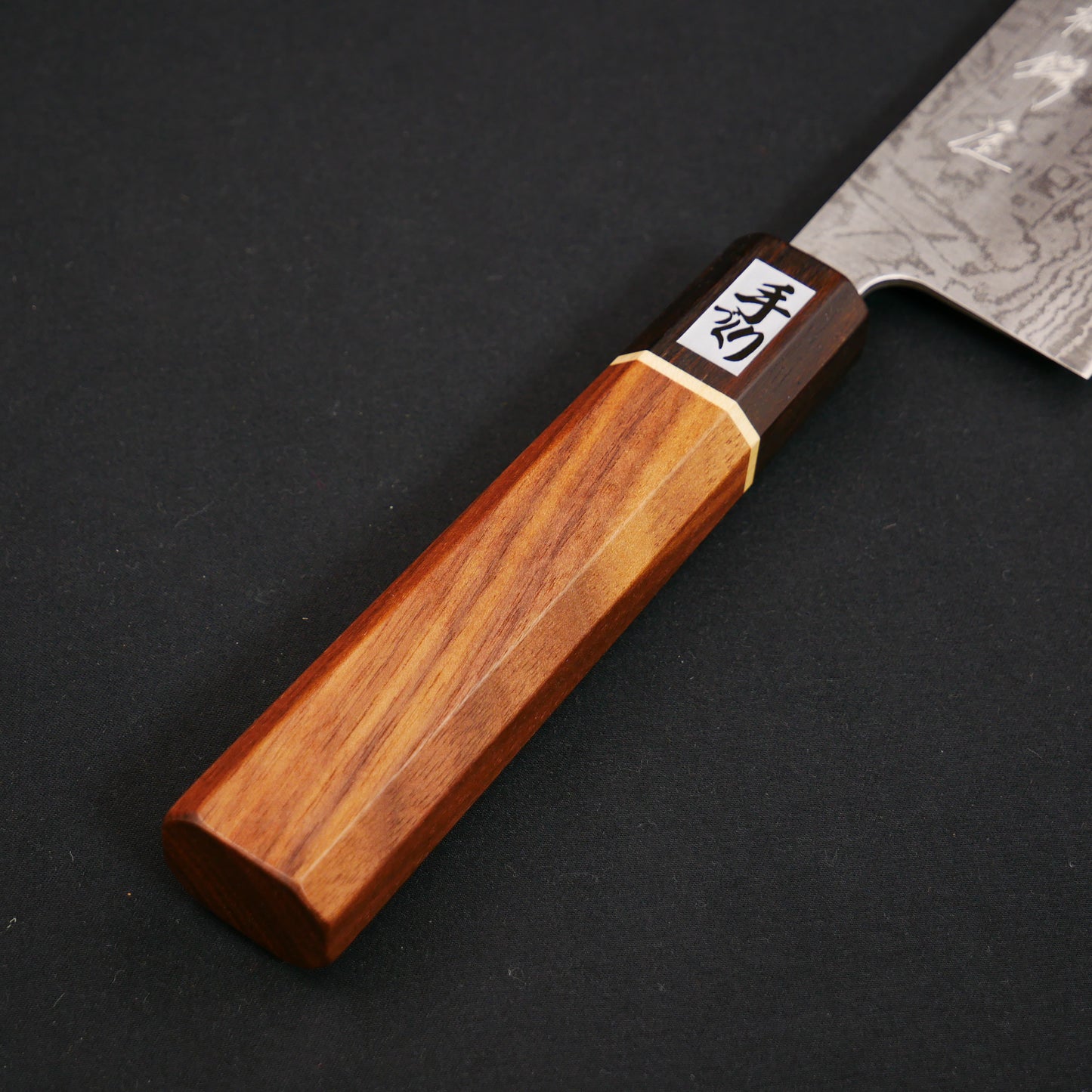 VG10 Damascus Santoku Walnut Octagonal Handle