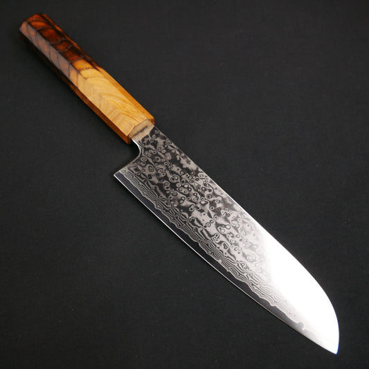 Molybdenum Stainless Steel 67Layers Damascus Santoku Oak Octagonal Handle