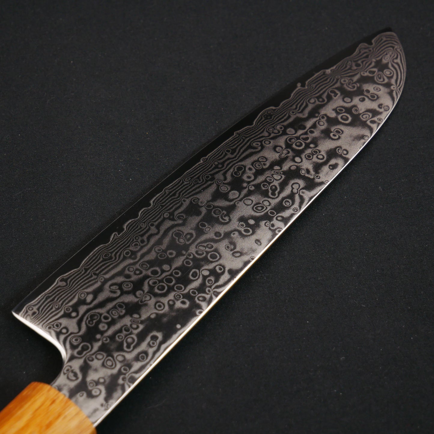 Molybdenum Stainless Steel 67Layers Damascus Santoku Oak Octagonal Handle