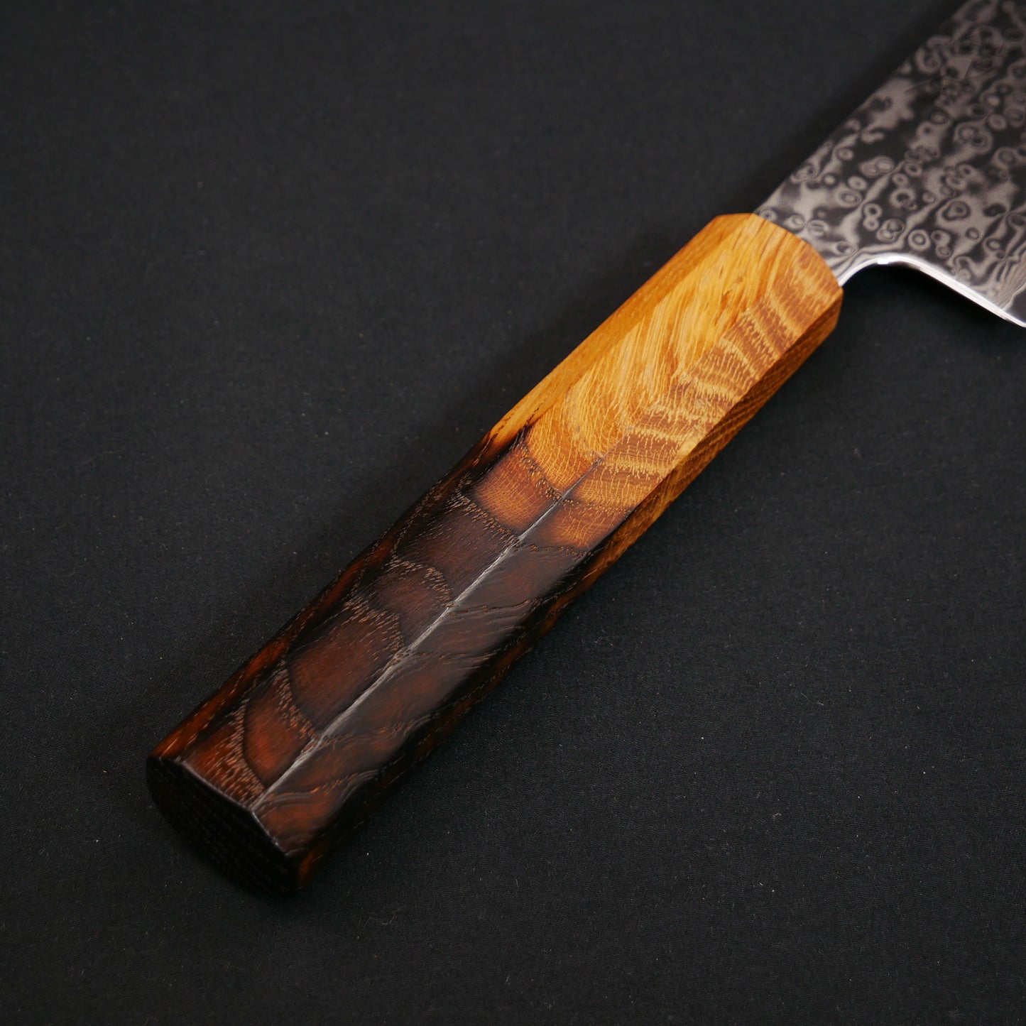 Molybdenum Stainless Steel 67Layers Damascus Santoku Oak Octagonal Handle