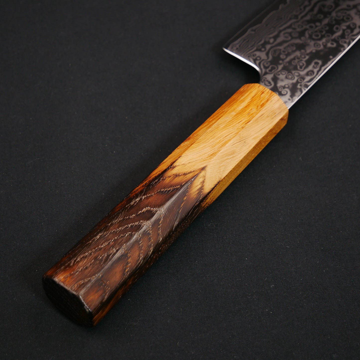 Molybdenum Stainless Steel 67Layers Damascus Santoku Oak Octagonal Handle