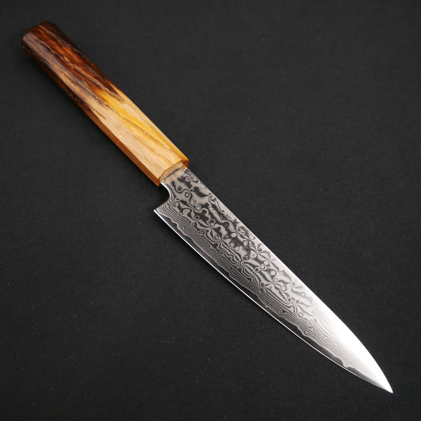 Molybdenum Steel 67Layers Damascus Petty Oak Octagonal Handle