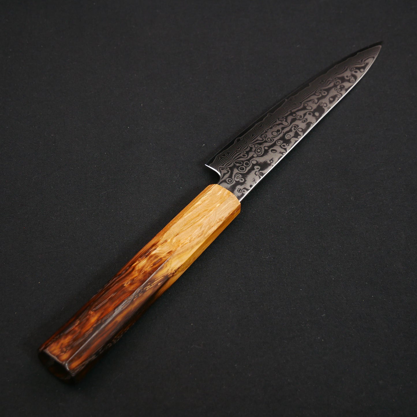 Molybdenum Steel 67Layers Damascus Petty Oak Octagonal Handle