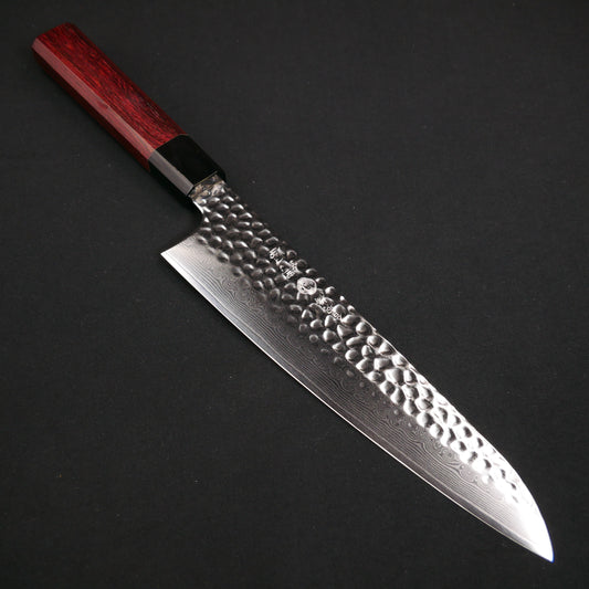 Molybdenum Stainless Steel 67Layers Tsuchime Gyuto Rosewood Octagonal Handle