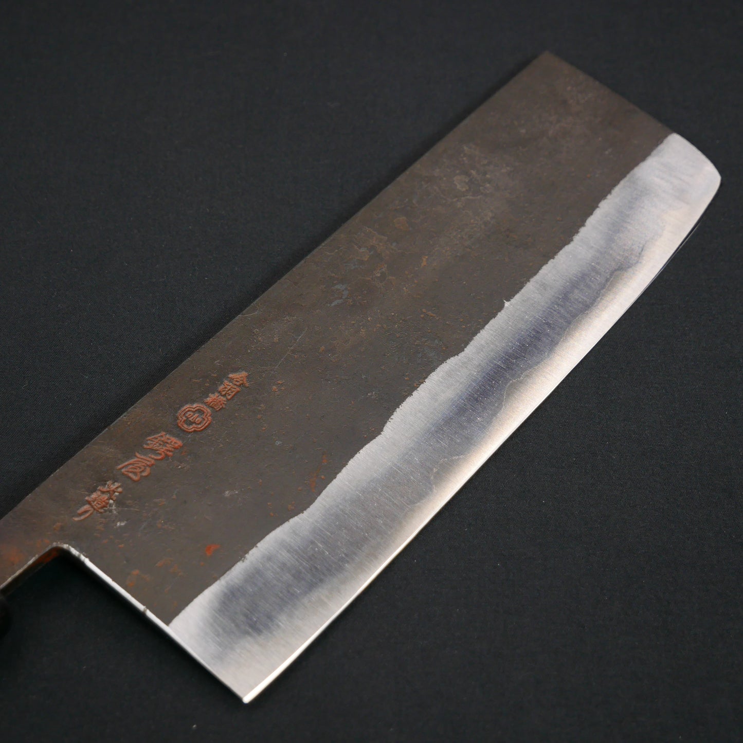 White#2 Carbon Steel Kurouchi Large Nakiri Magnolia handle