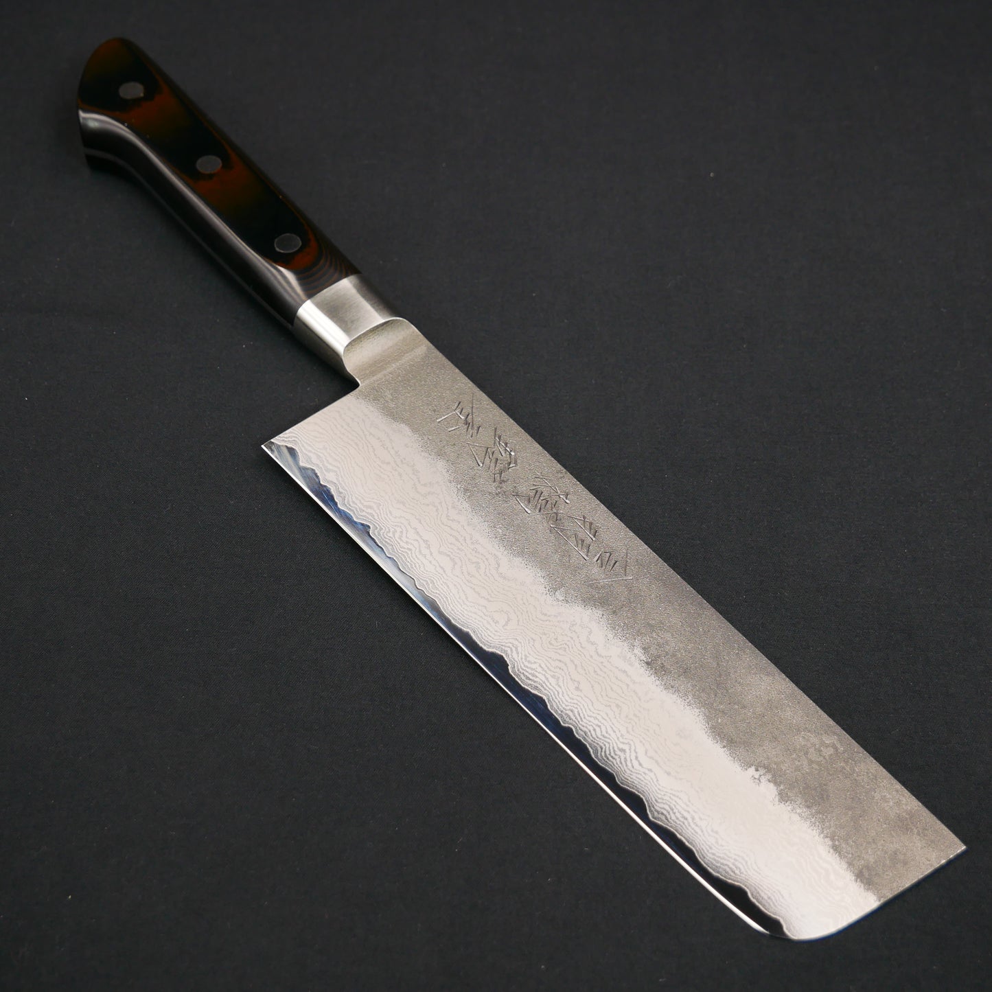 VG10 Kurouchi Multilayer Nakiri Micarta Handle