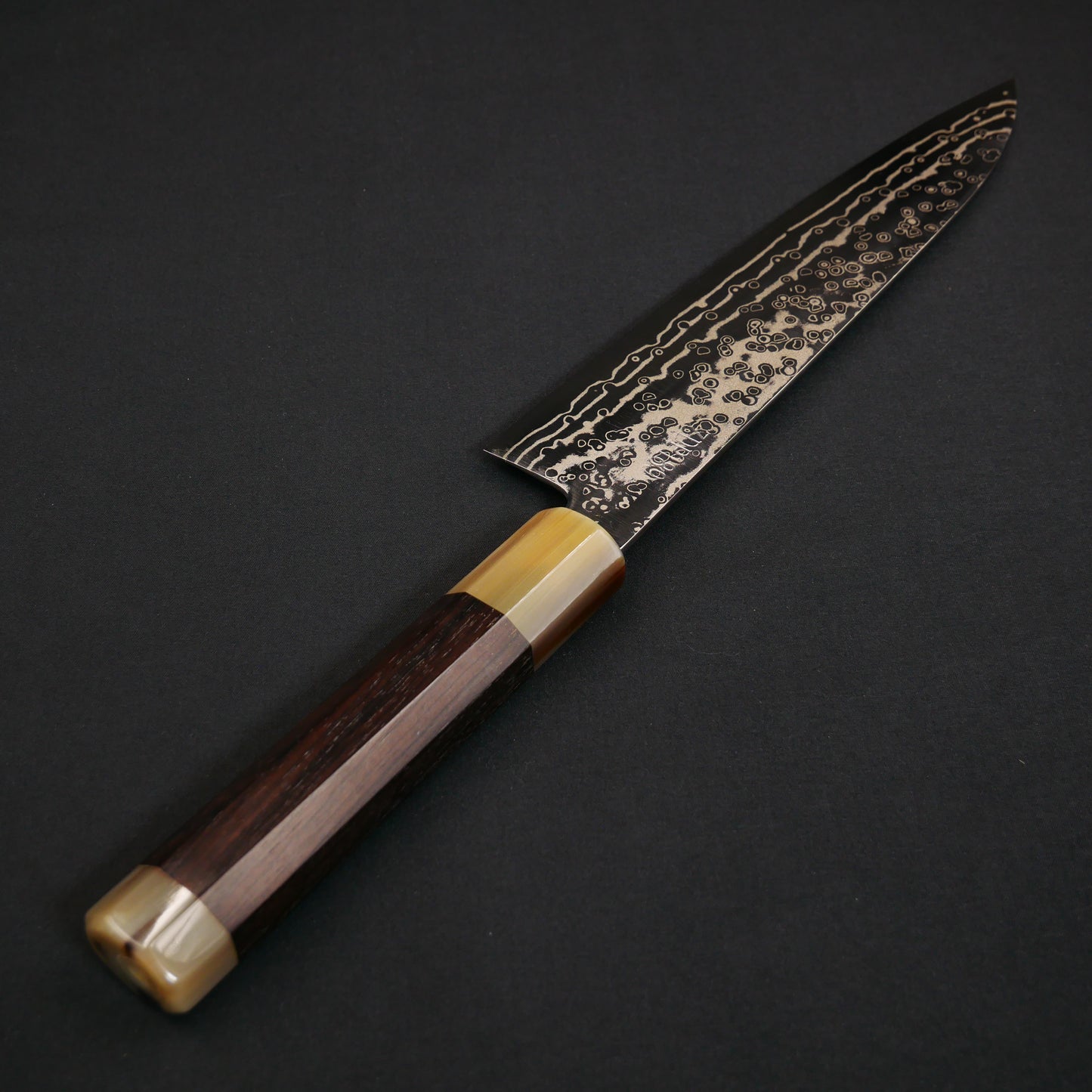 Yoshida Hamono ZDP189 Damascus Gyuto Ebony Octagonal Handle