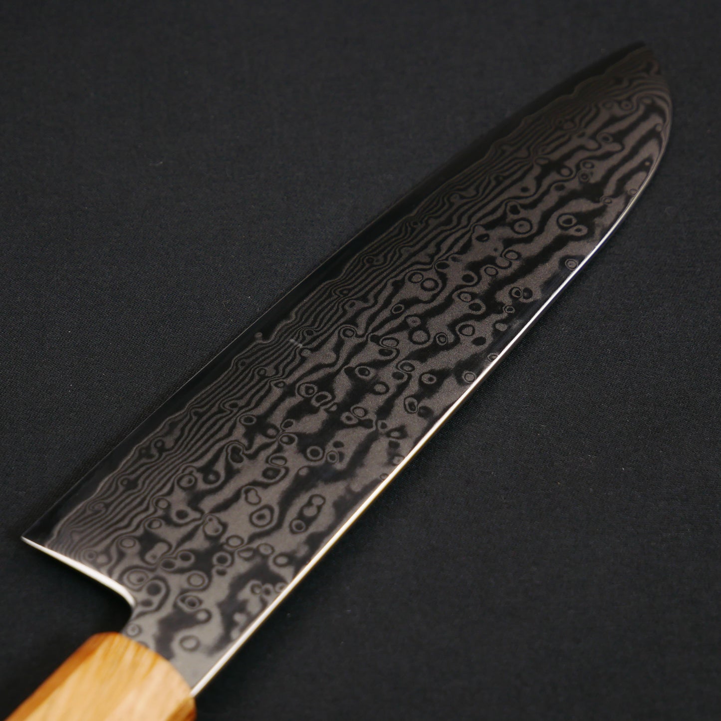 Molybdenum Steel 67Layers Damascus Small Santoku Oak Octagonal Handle