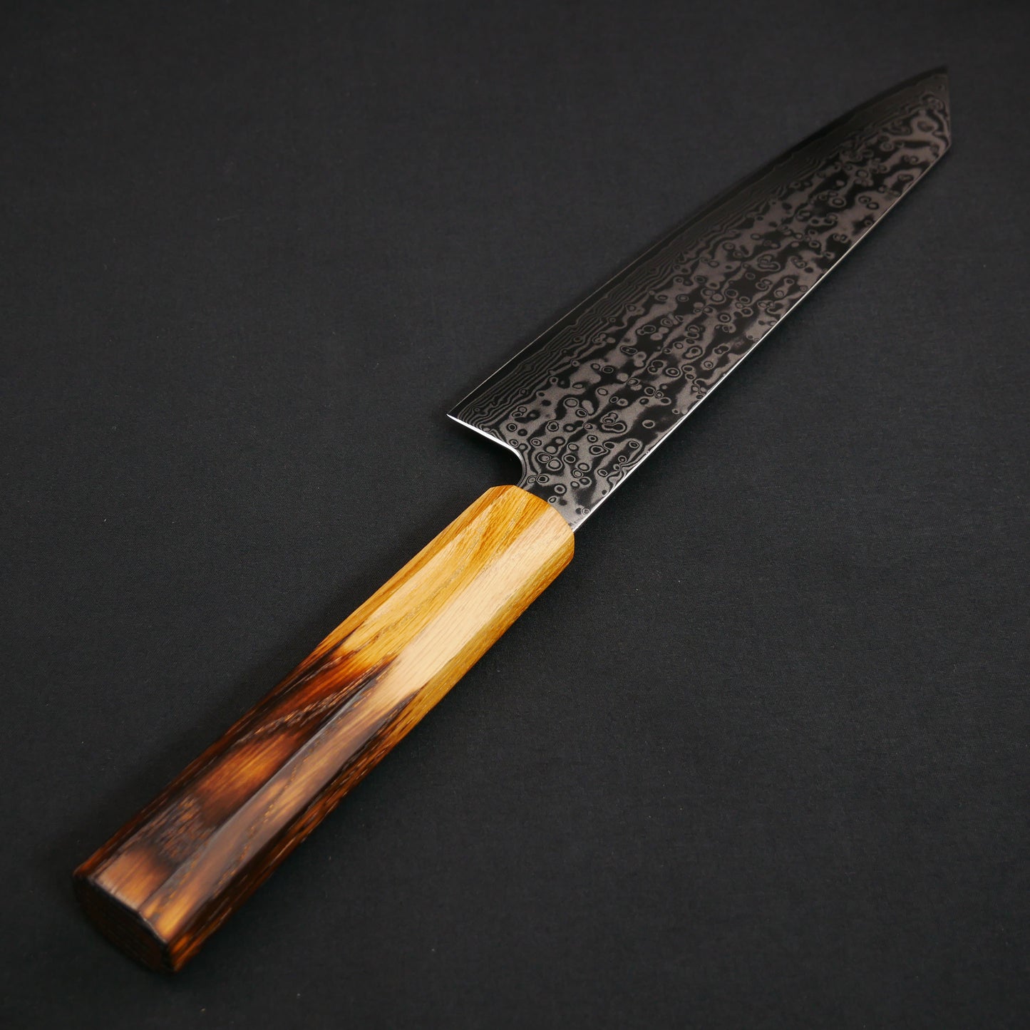 Molybdenum Steel 67Layers Damascus Kiritsuke Gyuto Oak Octagonal Handle