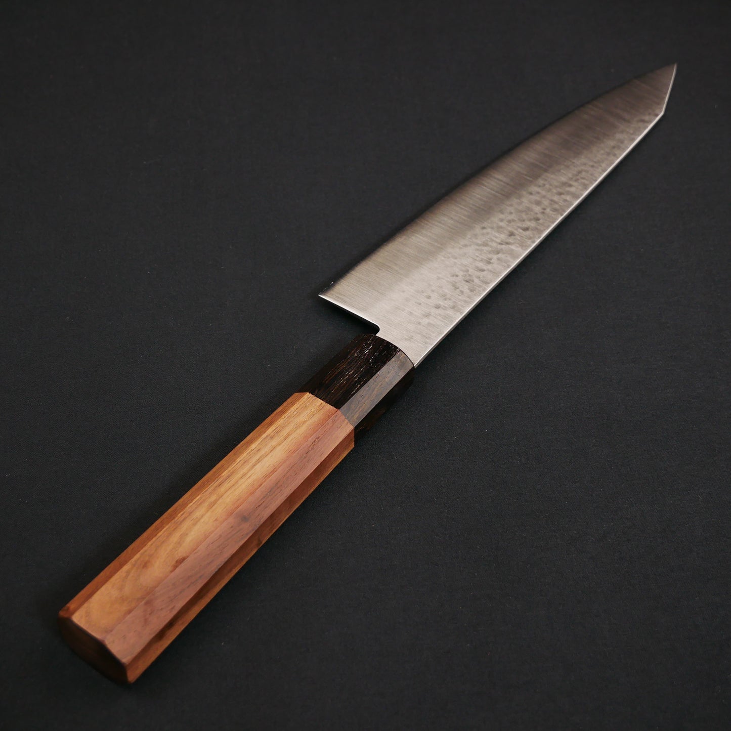 Molybdenum Steel Tsuchime Kiritsuke Gyuto Walnut Octagonal Handle