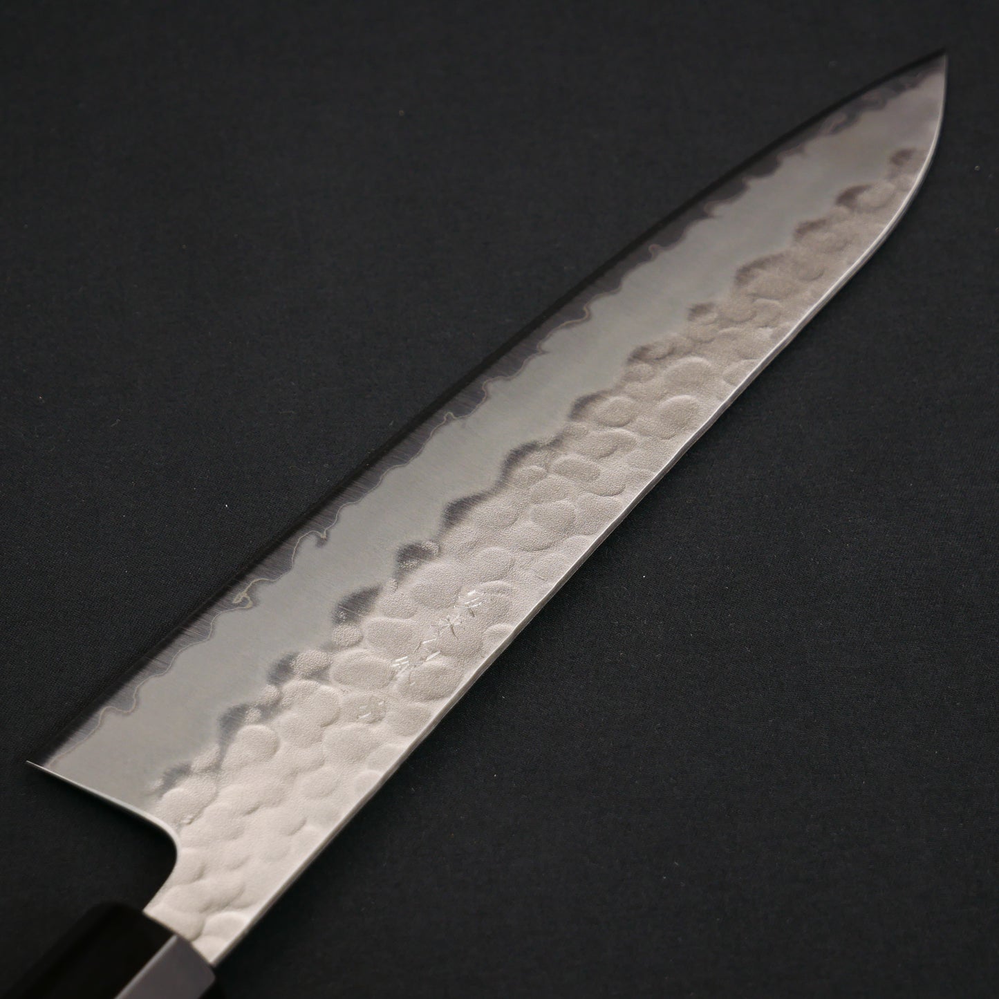 White#2 Carbon Steel Tsuchime StainlessClad Gyuto Magnolia Octagonal Handle