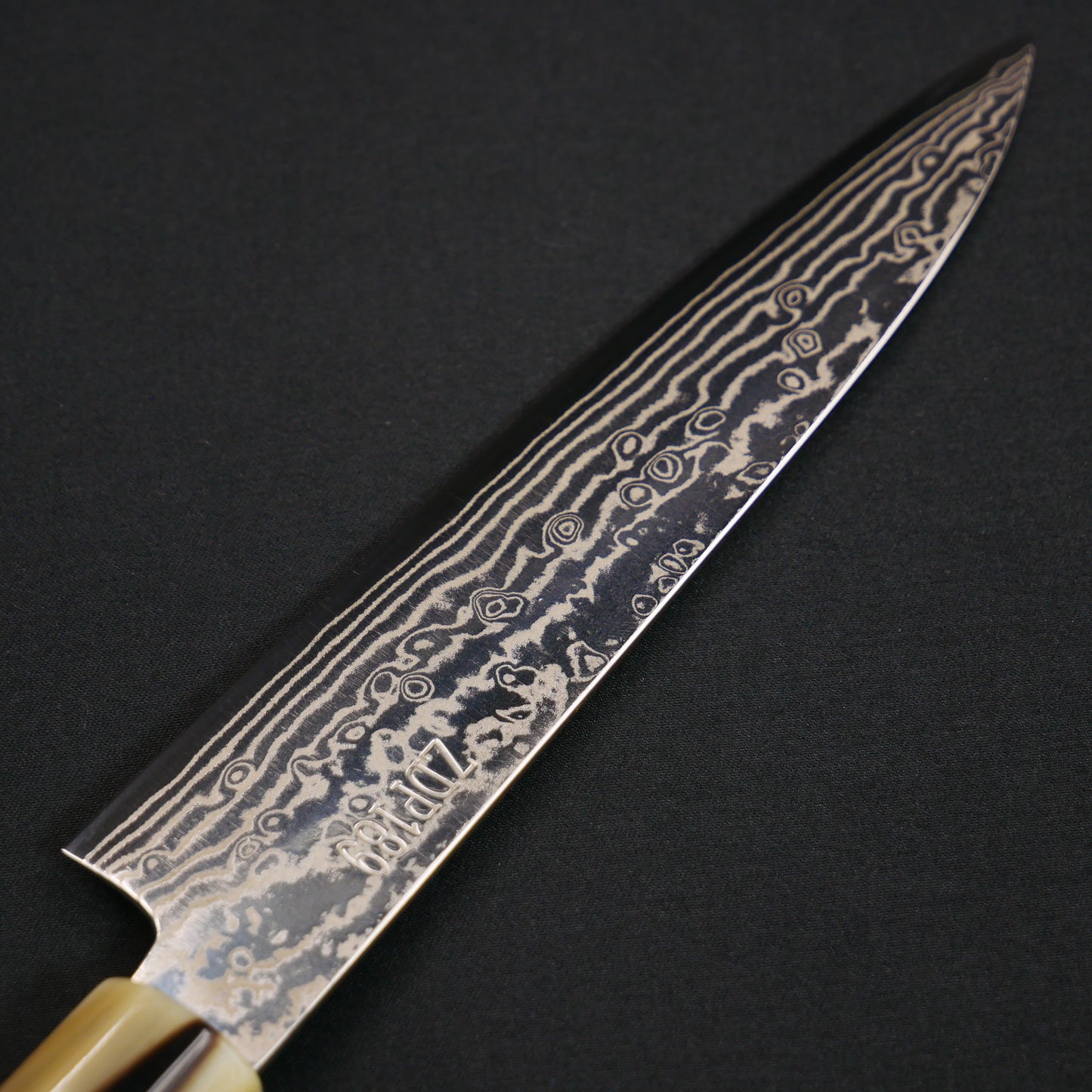 Yoshida Hamono ZDP189 Damascus Petty Ebony Octagonal Handle