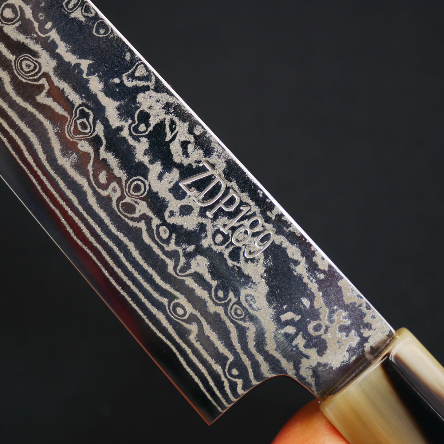 Yoshida Hamono ZDP189 Damascus Petty Ebony Octagonal Handle