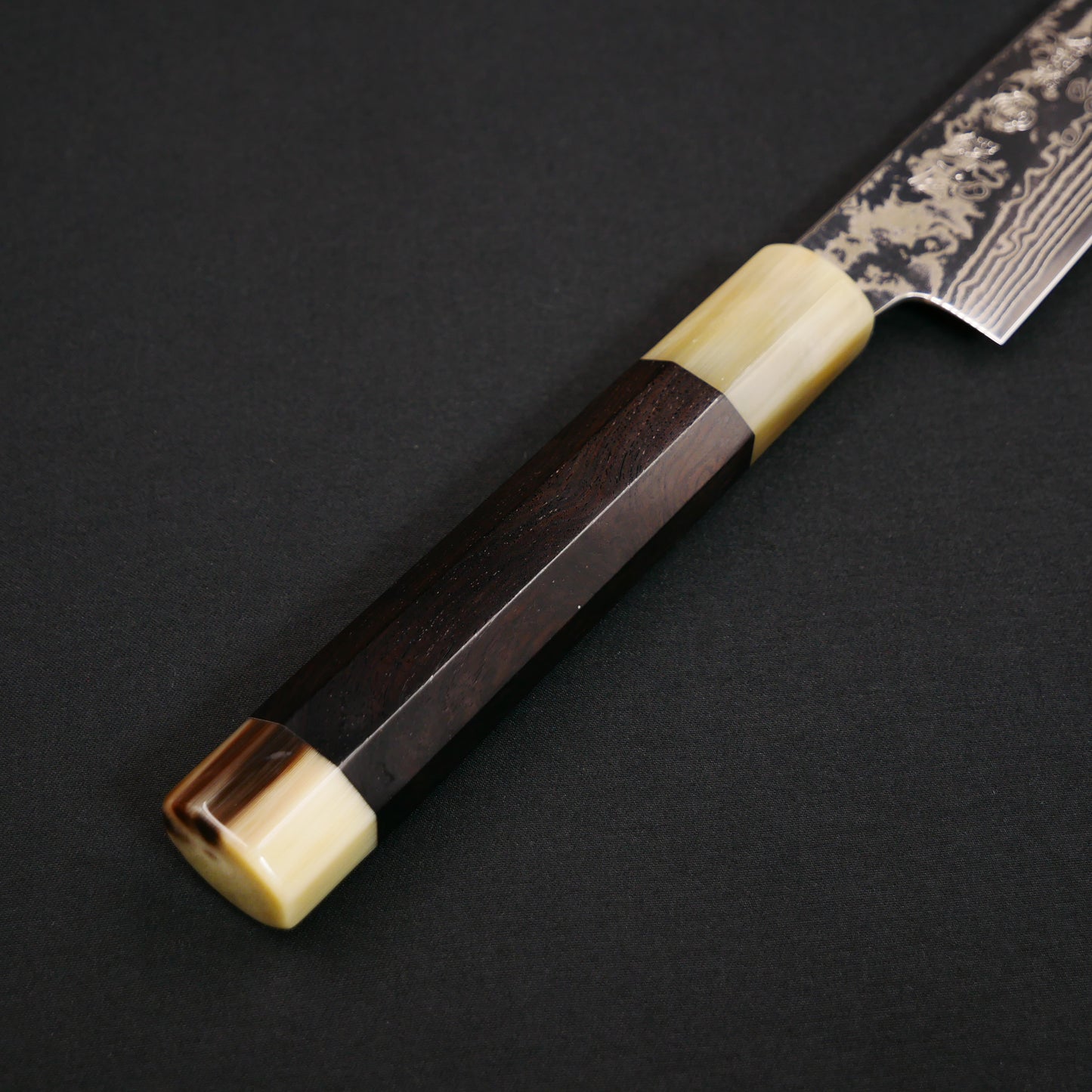 Yoshida Hamono ZDP189 Damascus Petty Ebony Octagonal Handle