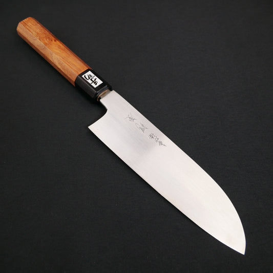 Blue#1 Carbon Steel Santoku Walnut Octagonal Handle