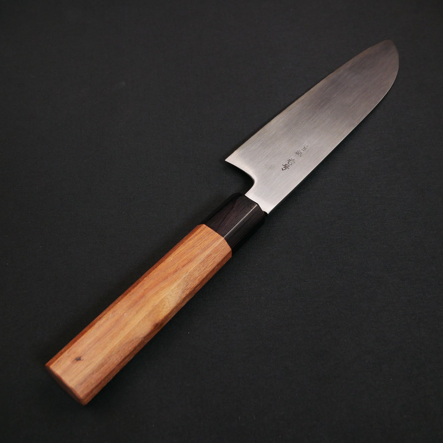 Blue#1 Carbon Steel Santoku Walnut Octagonal Handle