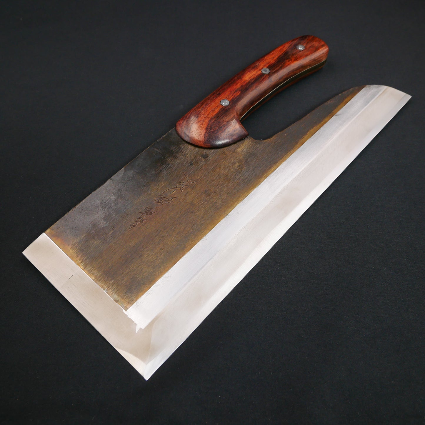 White#2 Carbon Steel Kurouchi Noodle Knife Rosewood Handle (For Left-Handed)