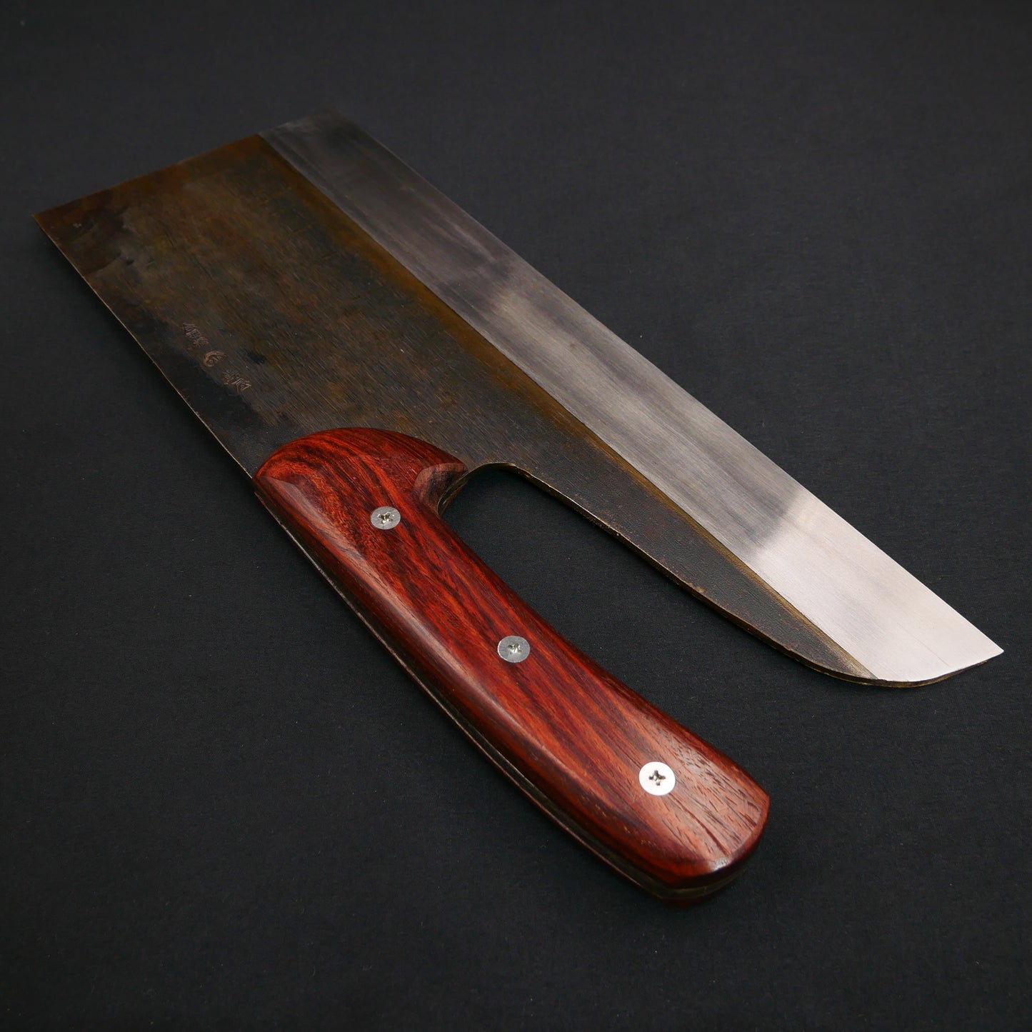 White#2 Carbon Steel Kurouchi Noodle Knife Rosewood Handle (For Left-Handed)