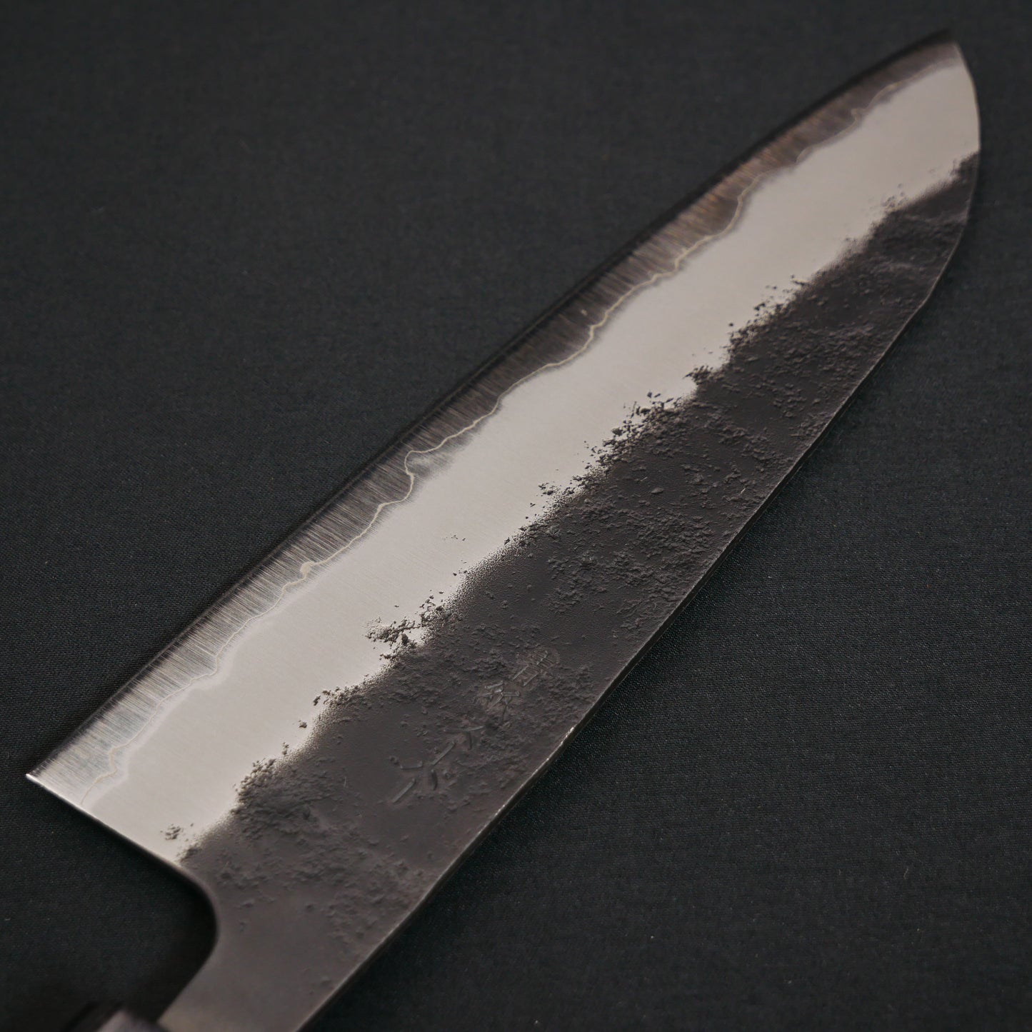 BlueSuper Carbon Steel Kurouchi Santoku Wenge Octagonal Handle