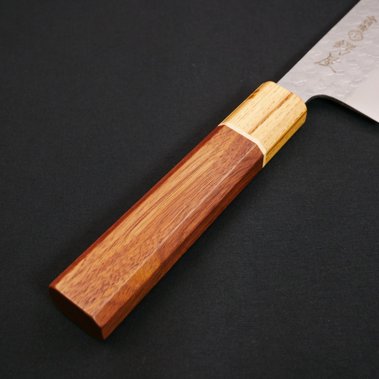 VG10 Tsuchime Santoku Walnut Octagonal Handle