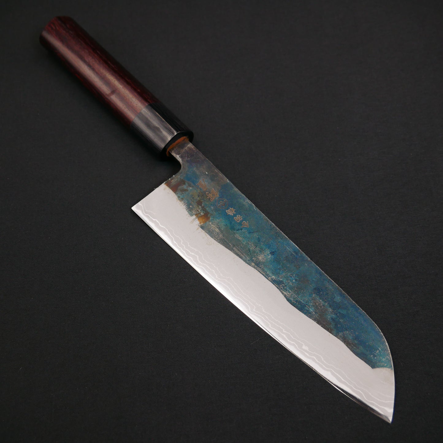 V-Toku#1 Carbon Steel Kurouchi 15 Layers Santoku Rosewood handle