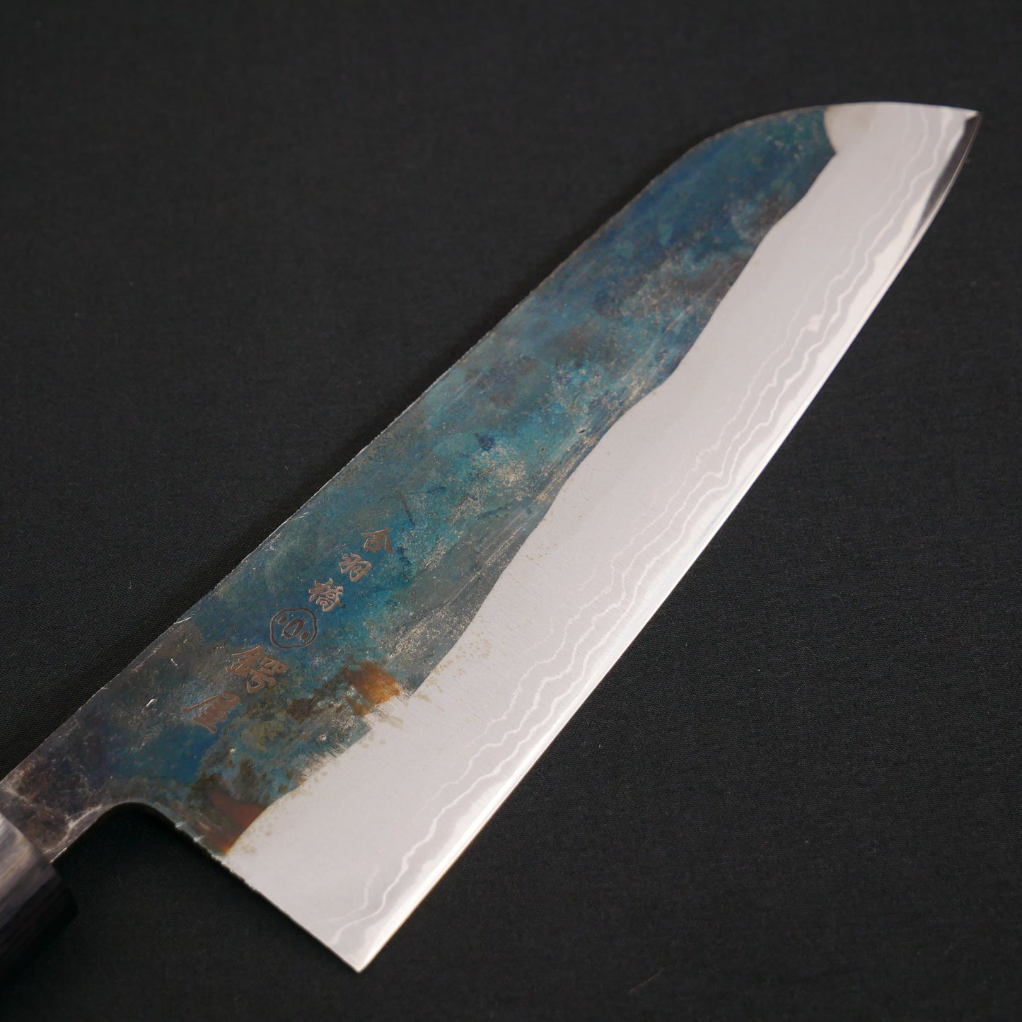 V-Toku#1 Carbon Steel Kurouchi 15 Layers Santoku Rosewood handle