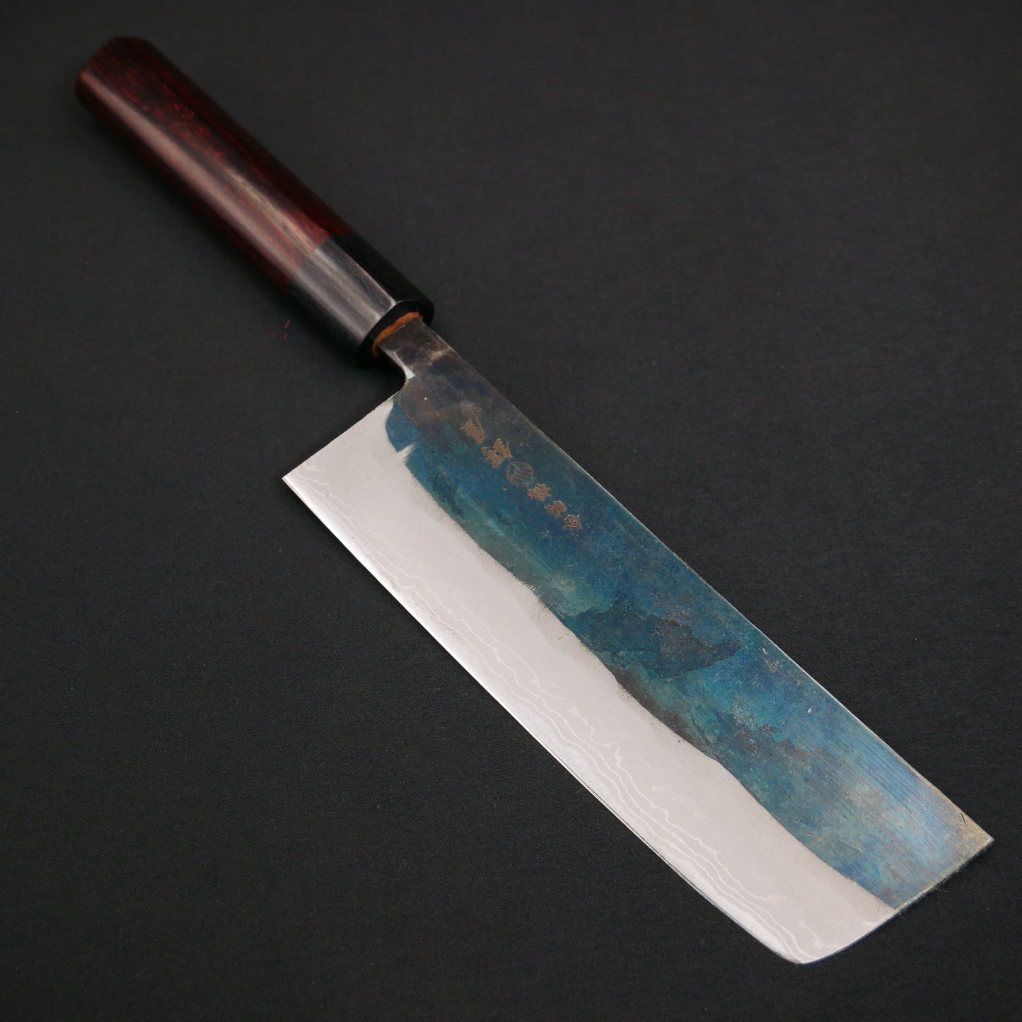 V-Toku#1 Carbon Steel Kurouchi 15 Layers Nakiri Rosewood handle