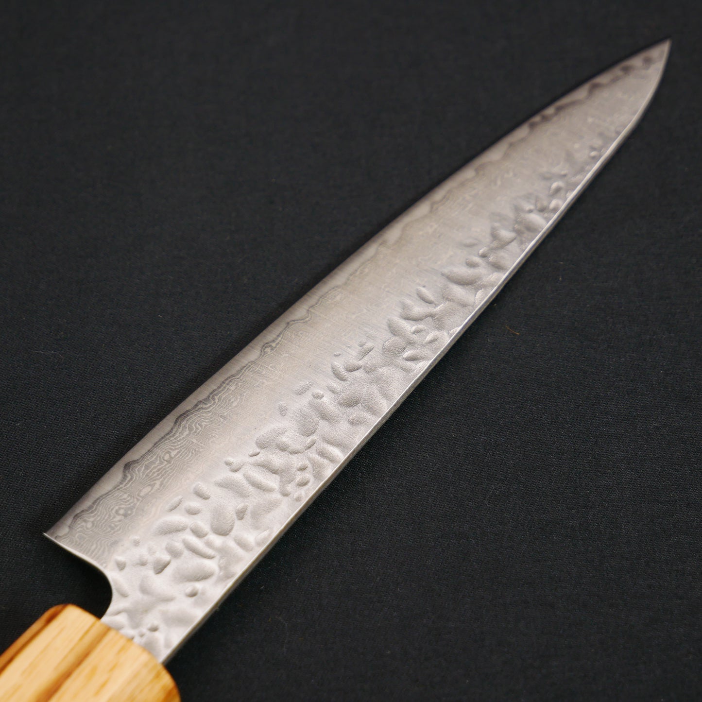 AUS10 Tsuchime Damascus Petty Walnut Octagonal Handle