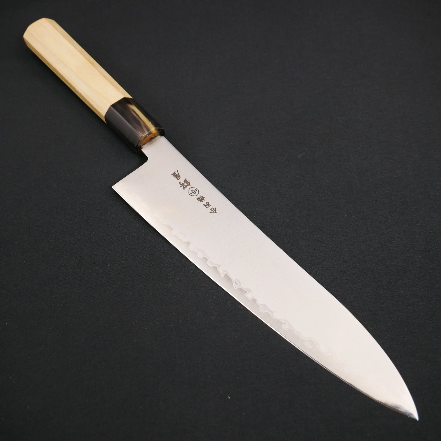 BlueSuper Carbon Steel Gyuto Magnolia Octagonal Handle