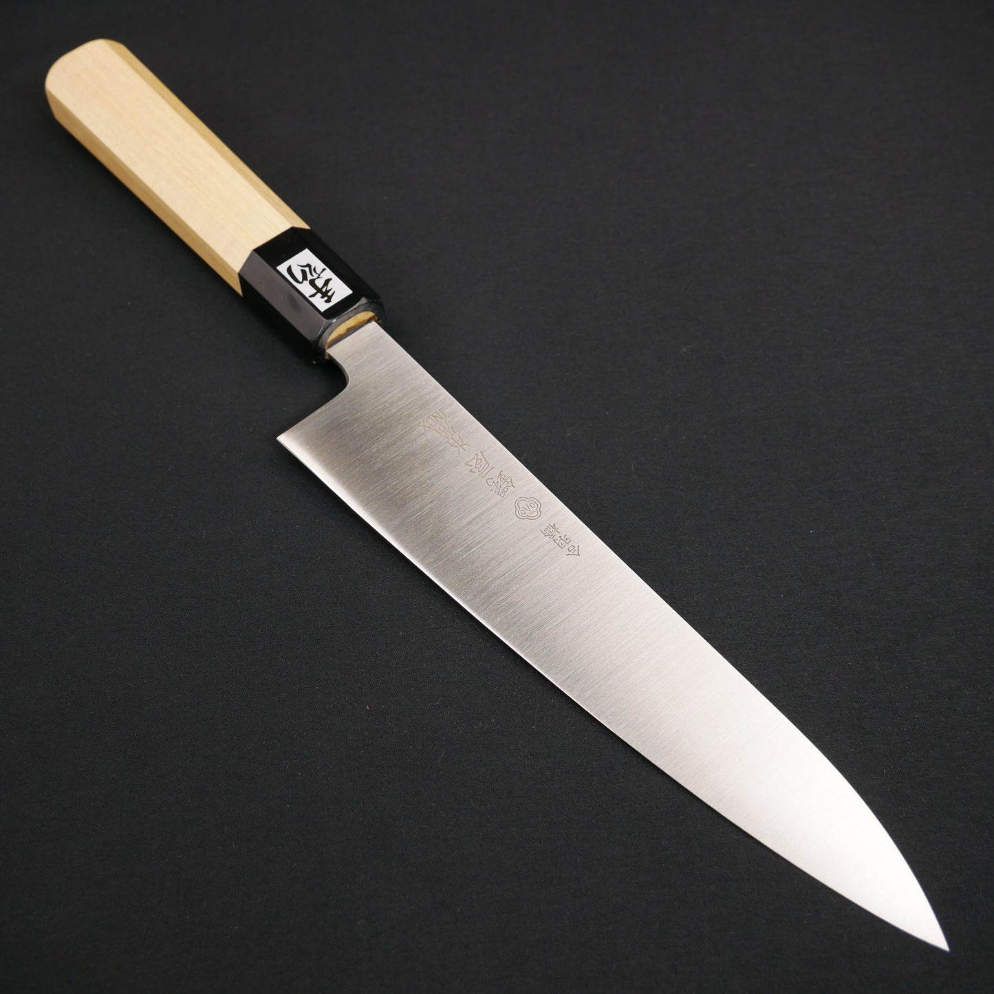 Honyaki INOX Gyuto Magnolia Octagonal Handle