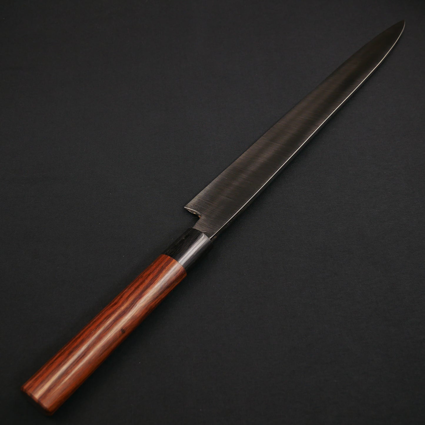 "Tanegashima" Blue#2 Carbon Steel Kurouchi Yanagiba Rosewood Handle