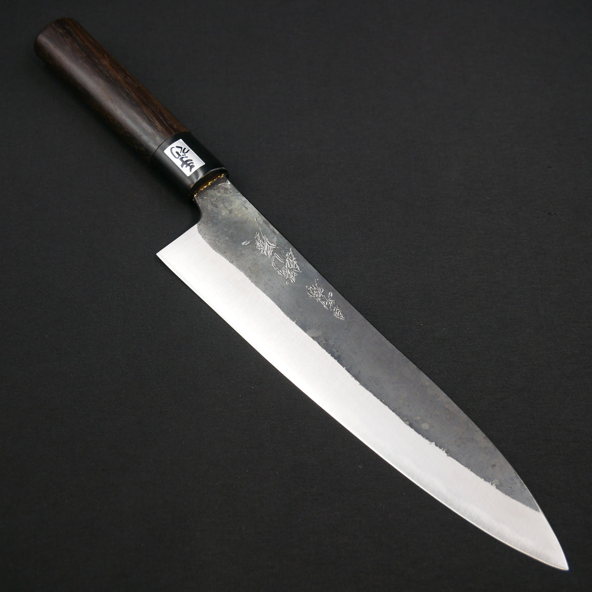 本種子島 青二鋼 黒打 牛刀 紫檀柄 – つば屋庖丁店