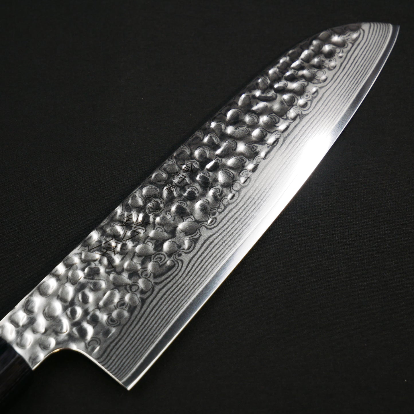 Molybdenum Vanadium Steel 67Layers Tsuchime Santoku Rosewood Octagonal Handle