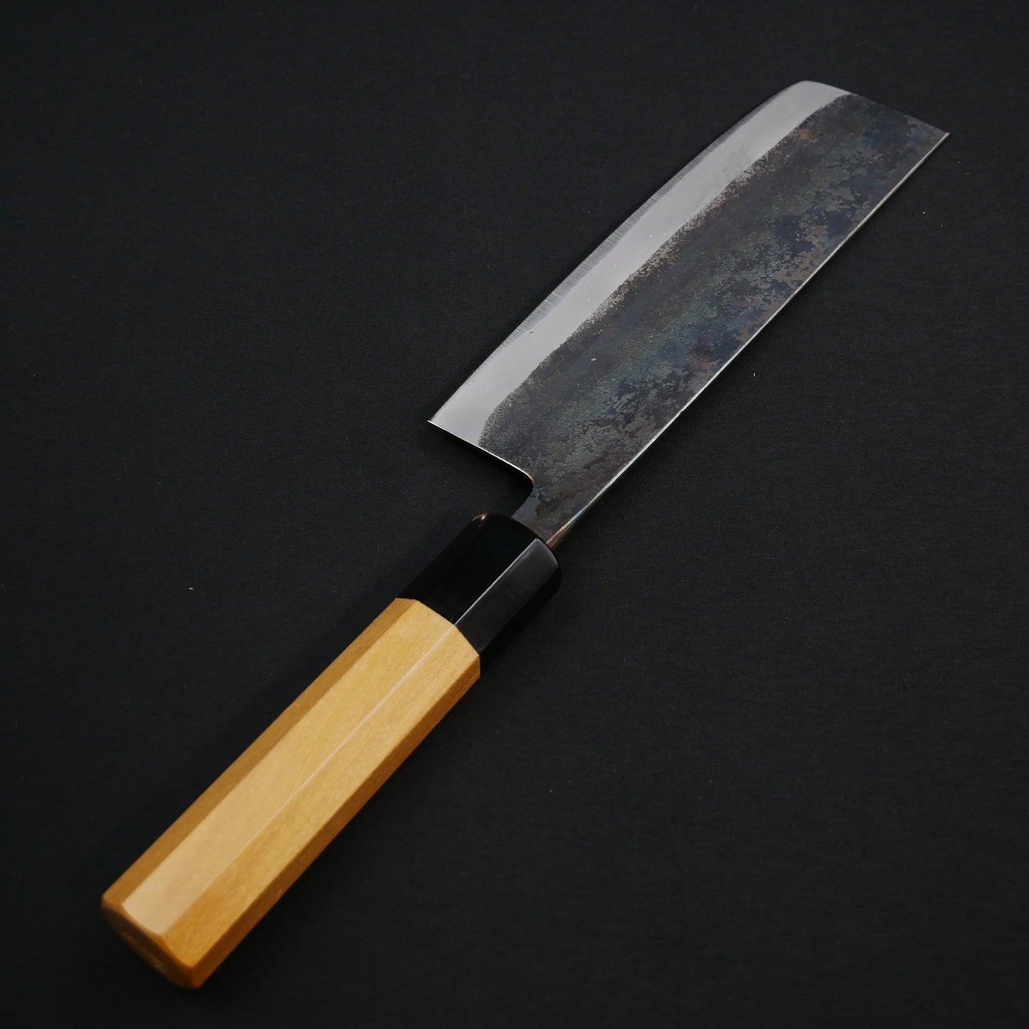 白二鋼 黒打 菜切 朴八角柄