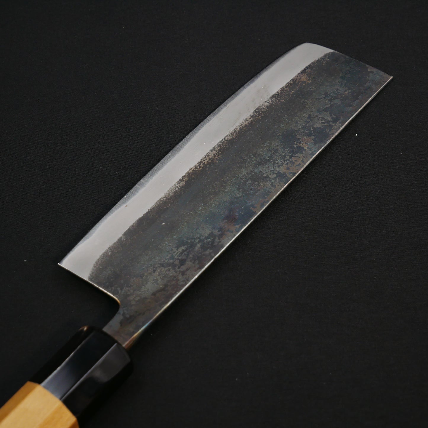 白二鋼 黒打 菜切 朴八角柄