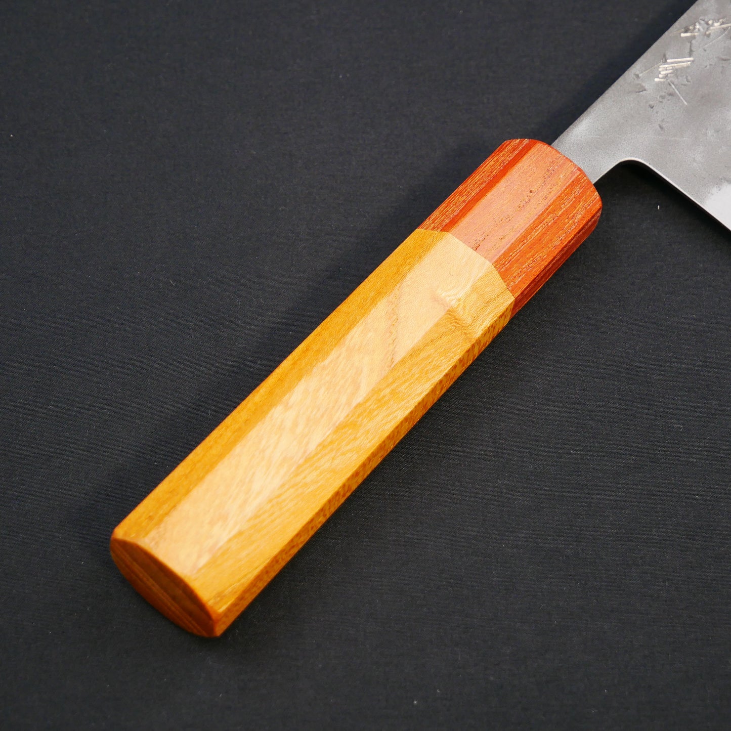 青二鋼 梨地 菜切 ケヤキ八角柄