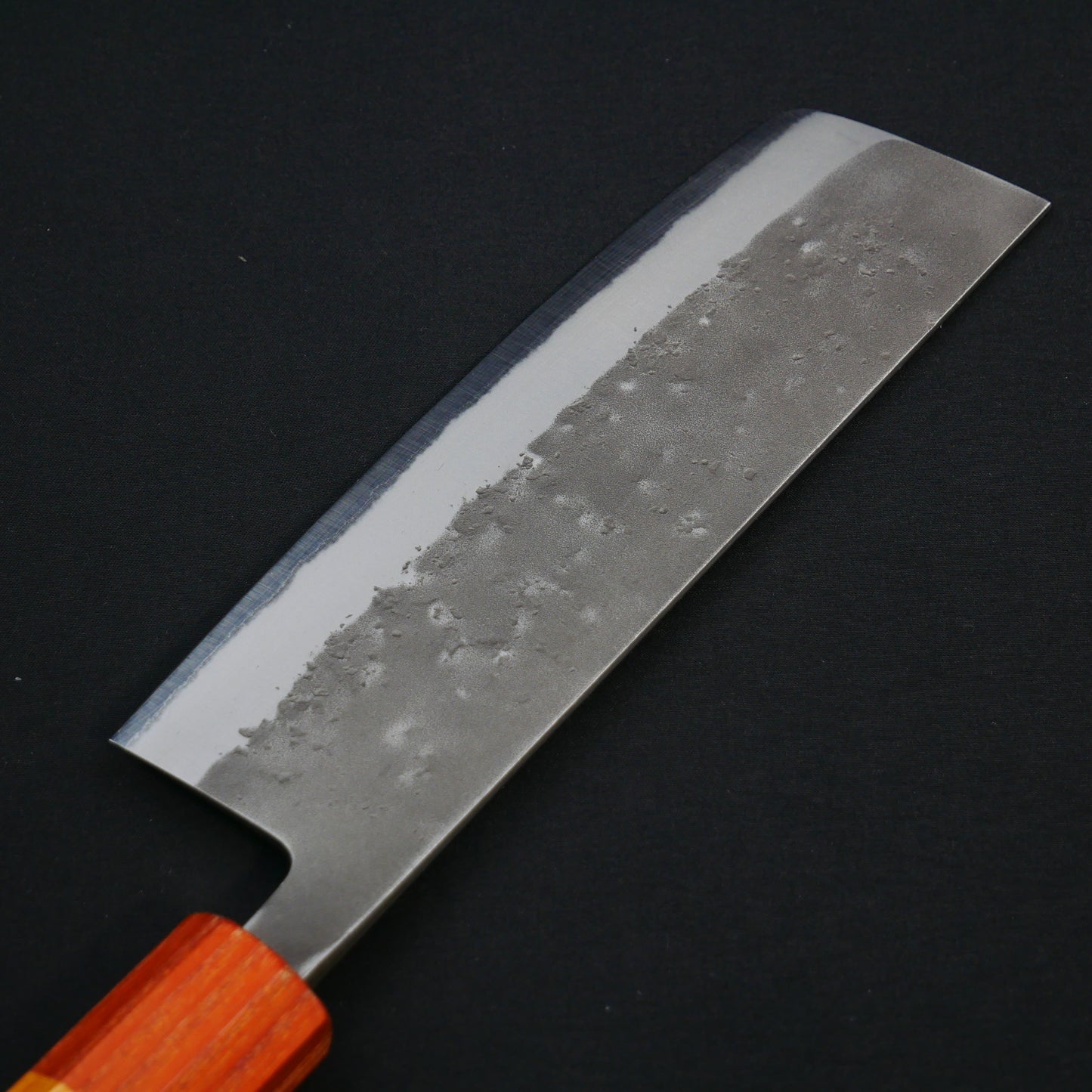 青二鋼 梨地 菜切 ケヤキ八角柄