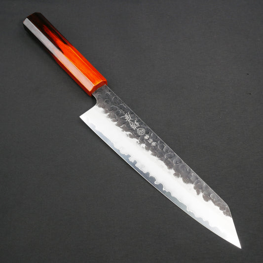 Molybdenum Vanadium Steel Kurouchi Tsuchime Kiritsuke Gyuto Oak Urushi Octagonal Handle