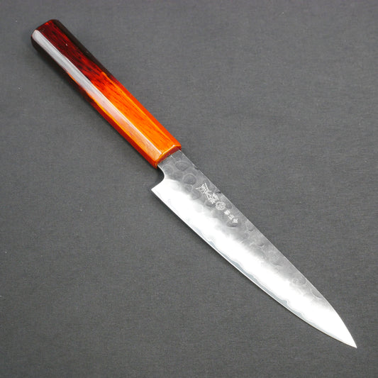 Molybdenum Vanadium Steel Kurouchi Tsuchime Petty Oak Urushi Octagonal Handle